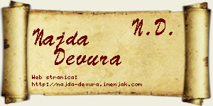 Najda Devura vizit kartica